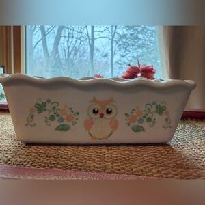 Century Ceramic Owl Loaf Pan